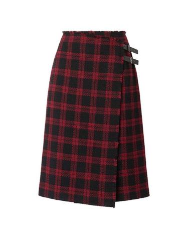 [해외직구] 26FW 핑코 미디 스커트 107420 A3GNZR4 BLACK RED