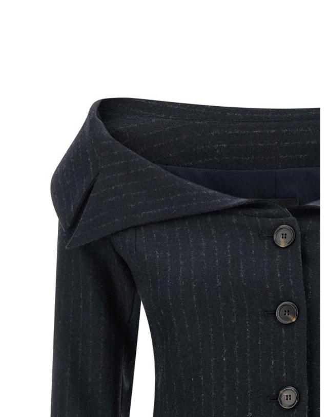 핀코 [해외직구] 26FW 핑코 비앙칼레 핀스트라이프 자켓 107764A3MCEI1 BLUE 착용컷