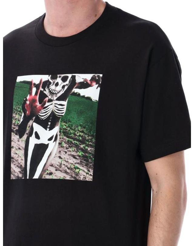 플레져스 [해외직구] 25SS 플레셔스 반팔 티셔츠 P25SK017 BLACK Nero 착용컷