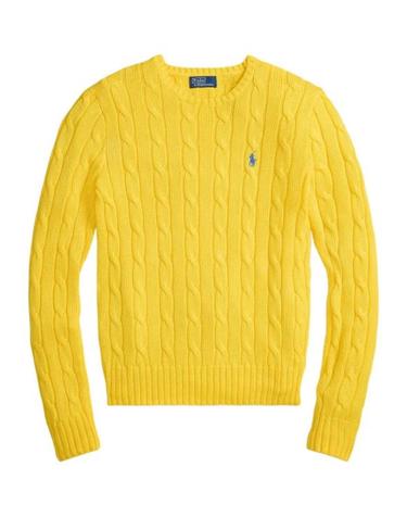 [해외직구] 26SS 폴로 랄프로렌 포니 로고 피마코튼 케이블 니트 스웨터 211971869 013 TRAINER YELLOW