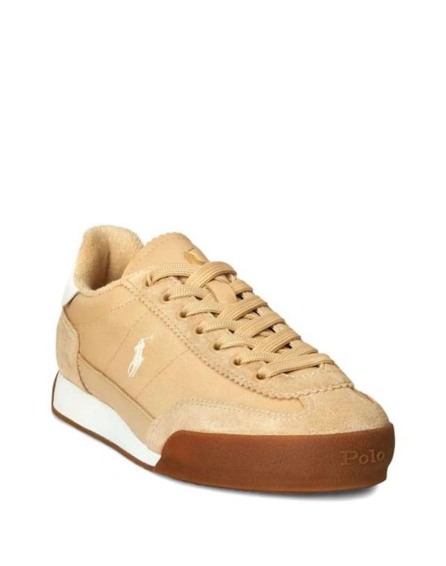 폴로 랄프로렌 [해외직구] 25FW 폴로 랄프로렌 스니커즈 804978190 001 BROWN 착용컷
