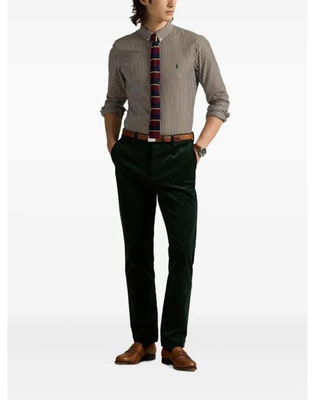 폴로 랄프로렌 [해외직구] 25FW 폴로 랄프로렌 긴팔 셔츠 710929344026 COPPER BROWN 착용컷
