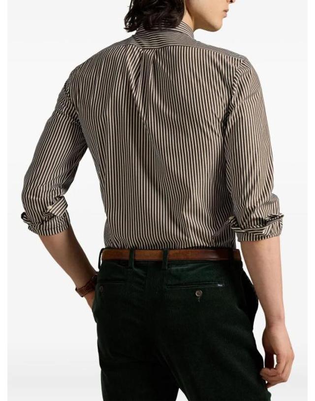 폴로 랄프로렌 [해외직구] 25FW 폴로 랄프로렌 긴팔 셔츠 710929344026 COPPER BROWN 착용컷