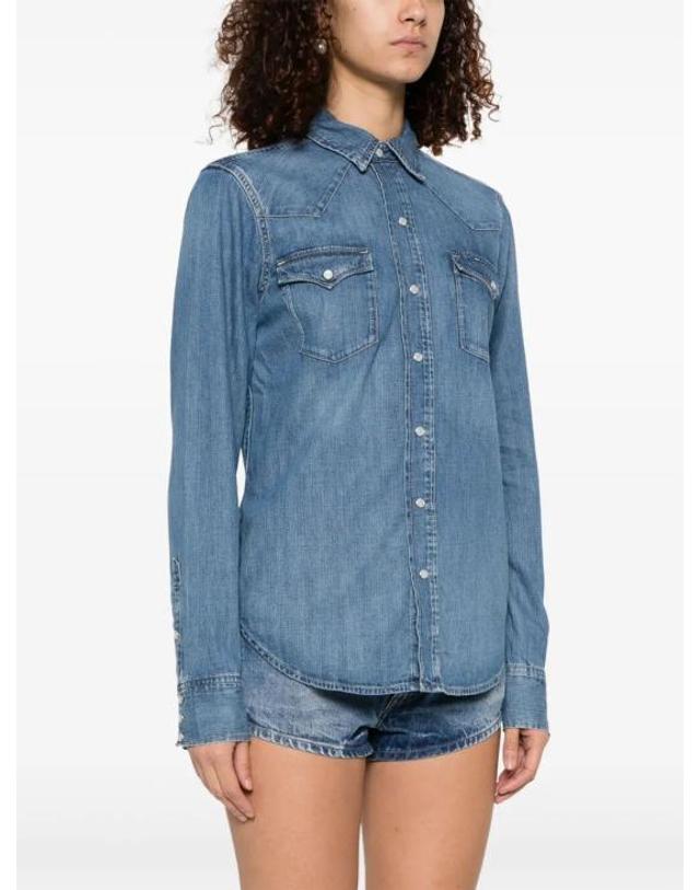 폴로 랄프로렌 [해외직구] 25SS 폴로 랄프로렌 셔츠 211969402 001 Denim 착용컷