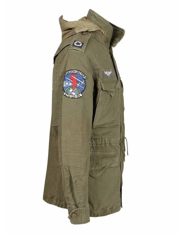 폴로 랄프로렌 [해외직구] 26FW 폴로 랄프로렌 로고 아이코닉 밀리터리 자켓 710961616001 GREEN 착용컷