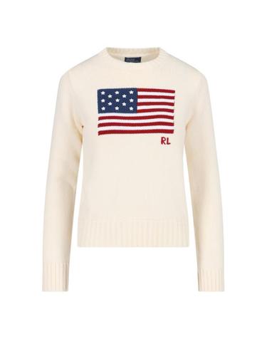 [해외직구] 26SS 폴로 랄프로렌 아이코닉 플래그 스웨터 211 896939 002 White