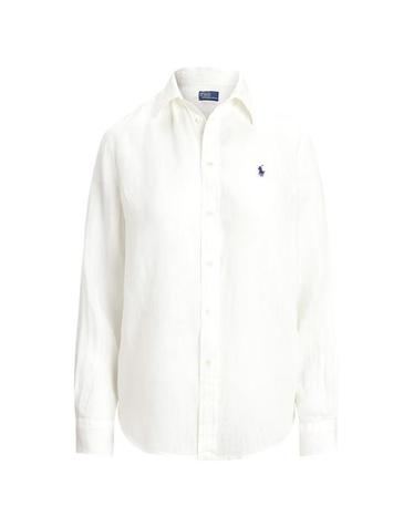 [해외직구] 26SS 폴로 랄프로렌 포니 자수 리넨 셔츠 (211970730009) 211970730 518 BIANCO
