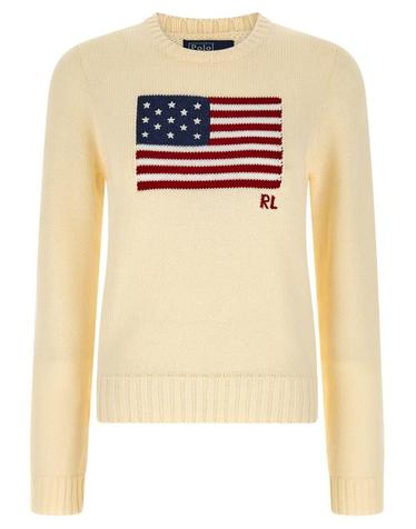 [해외직구] 26FW 폴로 랄프로렌 아이코닉 플래그 스웨터 211896939002 Beige