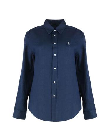 [해외직구] 26SS 폴로 랄프로렌 포니 자수 리넨 셔츠 (211970730009) 211970730 519 NAVY