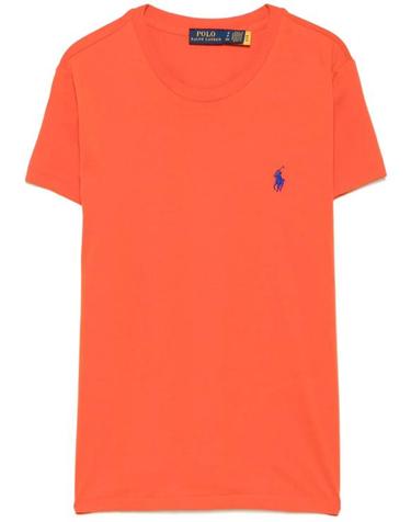 [해외직구] 26FW 폴로 랄프로렌 클래식 핏 포니 로고 자수 티셔츠 211B14605 028 COLLEGE ORANGE
