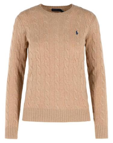 [해외직구] 26FW 폴로 랄프로렌 폴로 자수 케이블 니트 스웨터 211971865002 Beige