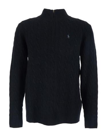 [해외직구] 26FW 폴로 랄프로렌 포니 자수 케이블 니트 점퍼 710876766 BLACK