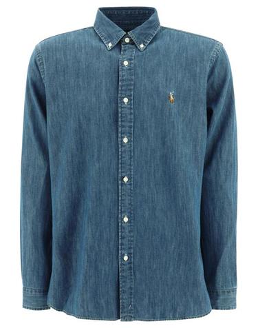[해외직구] 26FW 폴로 랄프로렌 포니로고 자수 데님 셔츠 710792043001DENIM Blue
