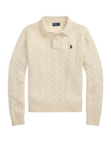 [해외직구] 26FW 폴로 랄프로렌 케이블 폴로 니트 211972132 001 BIANCO