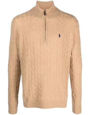 [해외직구] 26FW 폴로 랄프로렌 포니 자수 케이블 니트 점퍼 710876766006 BEIGE