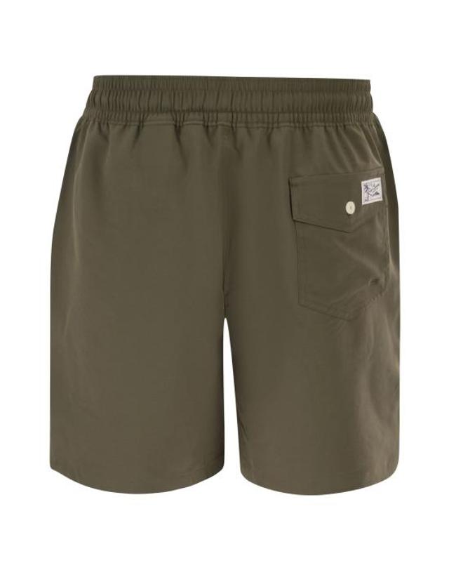 폴로 랄프로렌 [해외직구] 26SS 폴로 랄프로렌 포니 자수 스윔 쇼츠 710957782 MILITARY GREEN 착용컷