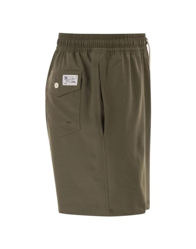 폴로 랄프로렌 [해외직구] 26SS 폴로 랄프로렌 포니 자수 스윔 쇼츠 710957782 MILITARY GREEN 착용컷