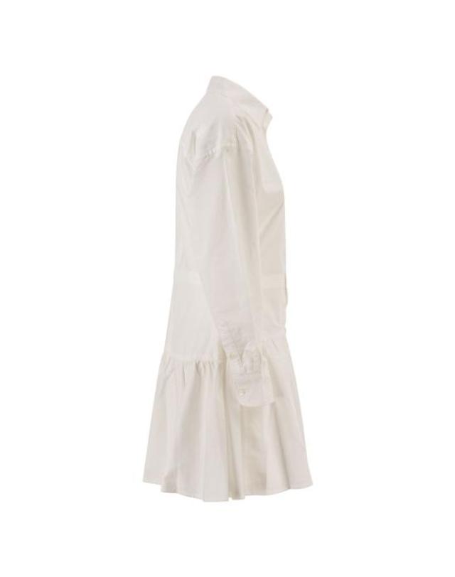 폴로 랄프로렌 [해외직구] 26SS 폴로 랄프로렌 미디 원피스 211B22755 WHITE 착용컷