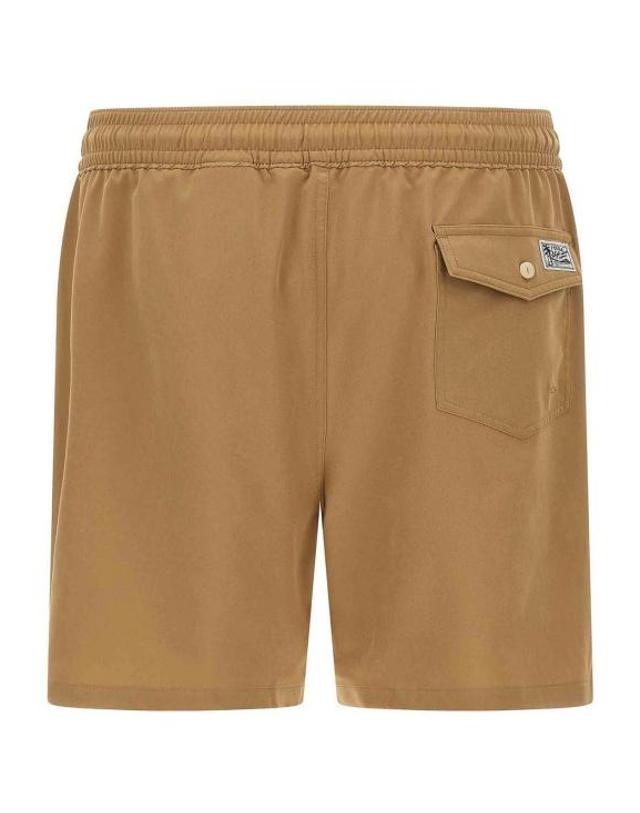폴로 랄프로렌 [해외직구] 폴로 랄프로렌 포니 자수 스윔 쇼츠 710957782502 Beige 착용컷