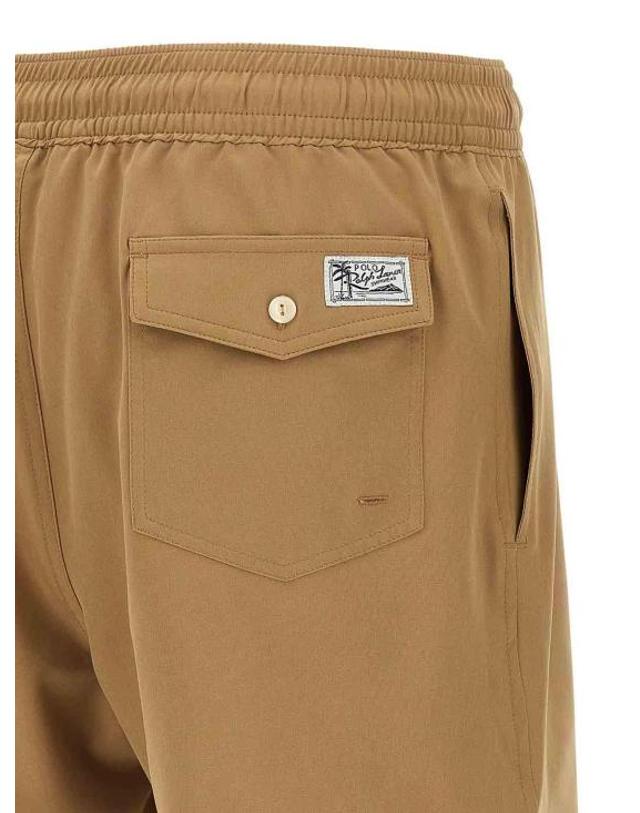 폴로 랄프로렌 [해외직구] 폴로 랄프로렌 포니 자수 스윔 쇼츠 710957782502 Beige 착용컷