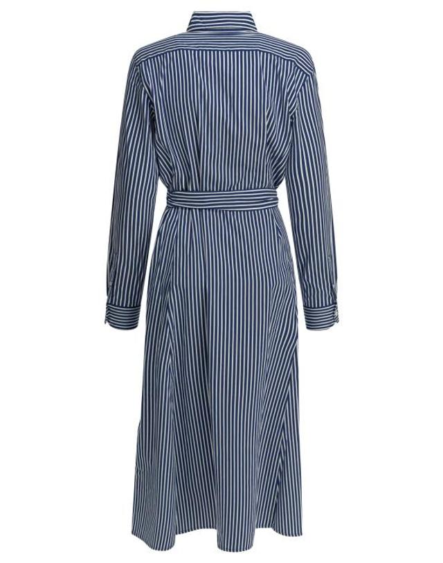 폴로 랄프로렌 [해외직구] 26SS 폴로 랄프로렌 미디 원피스 211891430001BRIGHT NAVY WHITE Blue 착용컷