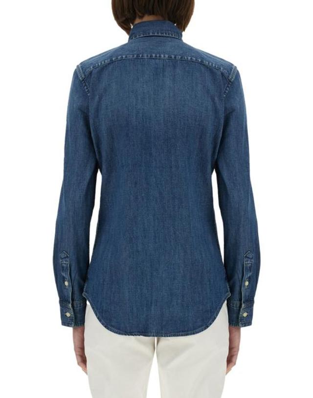 폴로 랄프로렌 [해외직구] 26FW 폴로 랄프로렌 데님 셔츠 211969458 001MERCEDWASH DENIM 착용컷