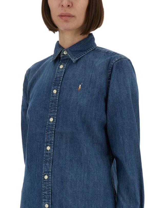 폴로 랄프로렌 [해외직구] 26FW 폴로 랄프로렌 데님 셔츠 211969458 001MERCEDWASH DENIM 착용컷
