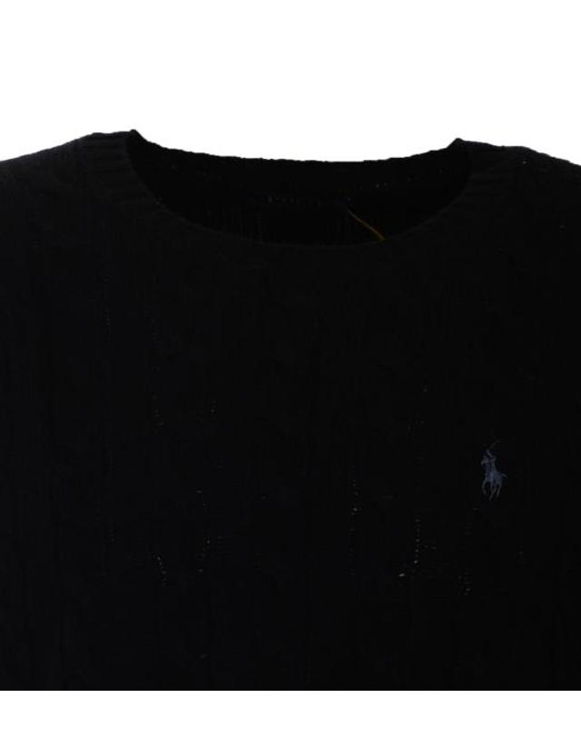 폴로 랄프로렌 [해외직구] 26FW 폴로 랄프로렌 케이블 니트 스웨터 710876762001 POLO BLACK 착용컷