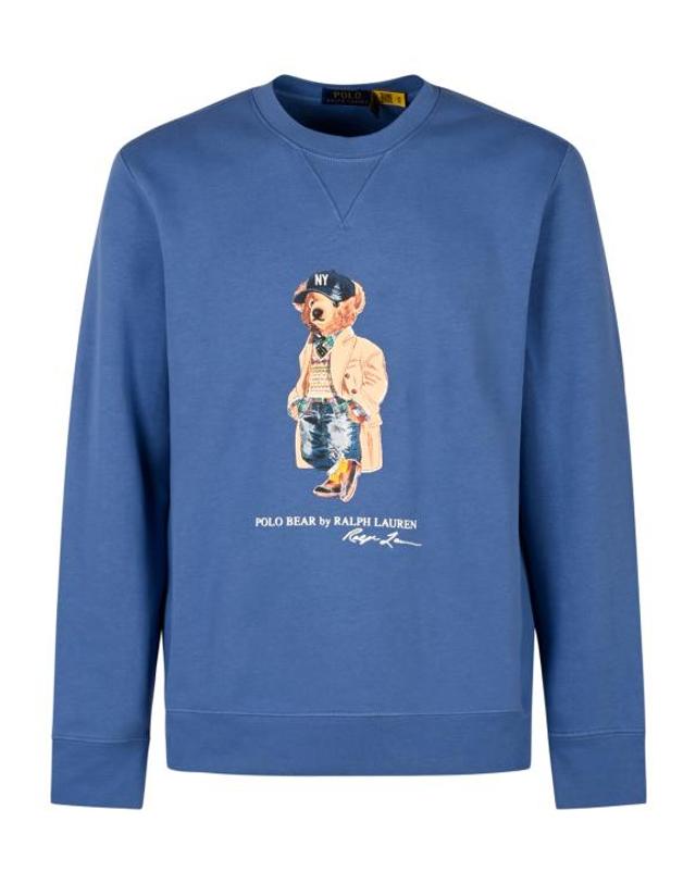 폴로 랄프로렌 [해외직구] 26FW 폴로 랄프로렌 긴팔 티셔츠 710B27073 001 BASTILLE BLUE HRTG BR 착용컷