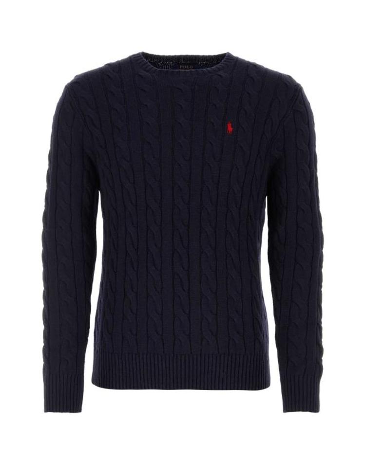 POLO RALPH LAUREN [해외] 폴로 랄프로렌 로고 자수 케이블 니트 스웨터 710775885 001 NAVY EBQ3XX60312