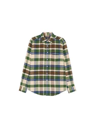 [해외직구] 26FW 포르투기스플란넬 긴팔 셔츠 035 HARBOR GREEN NEUTRALS