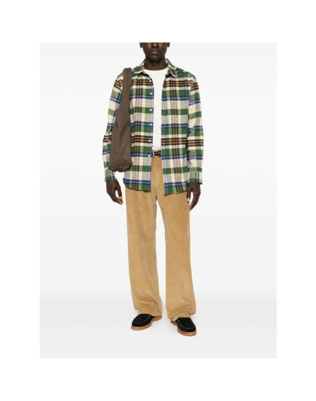 포르투기스 플란넬 [해외직구] 26FW 포르투기스플란넬 긴팔 셔츠 035 HARBOR GREEN NEUTRALS 착용컷