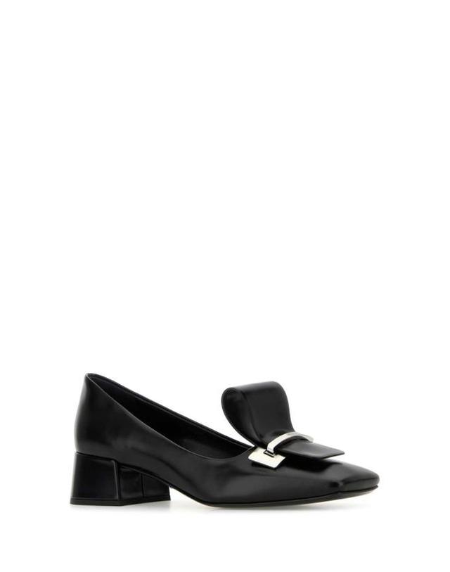 프라다 [해외직구] 25SS 프라다 힐 펌프스 1I963NFD035055 F0002 BLACK 착용컷