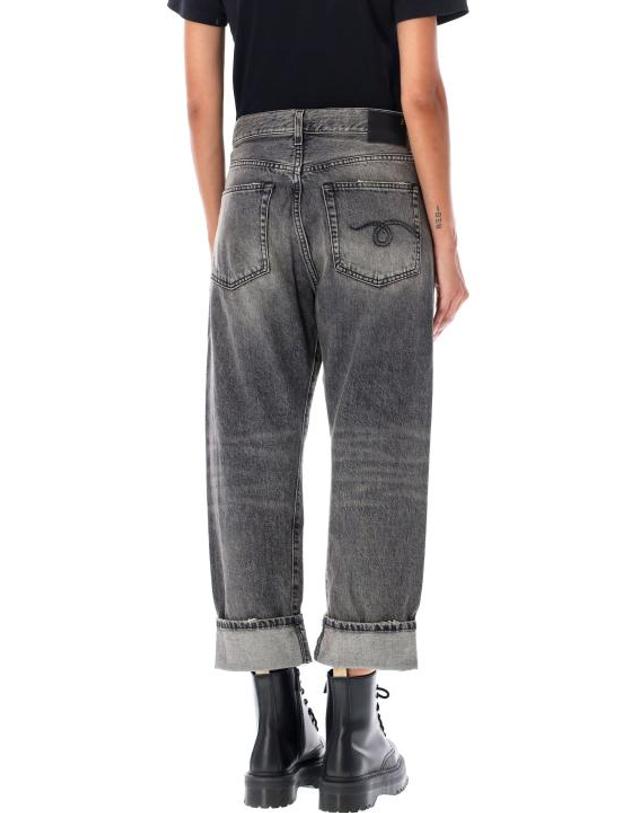 알13 [해외직구] 26SS 알13 KELLY 캘리 크로스오버 데님 팬츠 R13W2048549A 134 LEYTON BLACK 착용컷