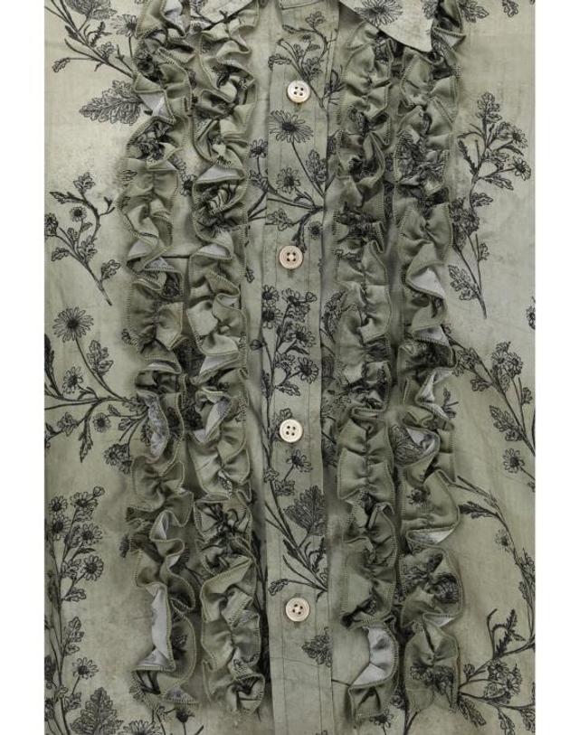 알13 [해외직구] 26FW 알13 셔츠 R13WR703R907B GREEN FLORAL 착용컷