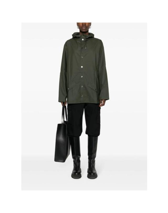 레인스 [해외직구] 26FW 레인스 수트 자켓 12010 GREEN BLACK 착용컷