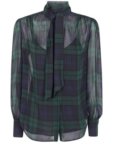 [해외직구] 26FW 랄프 로렌 블라우스 200B27683 001 NAVY GREEN BLACK