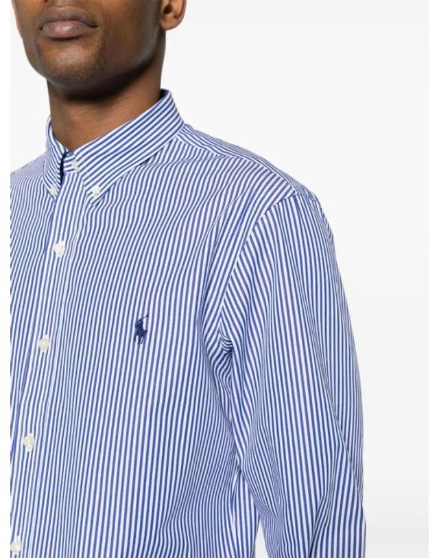 폴로 [해외직구] 26SS 랄프 로렌 긴팔 셔츠 710928254008 BLUE WHITE 착용컷