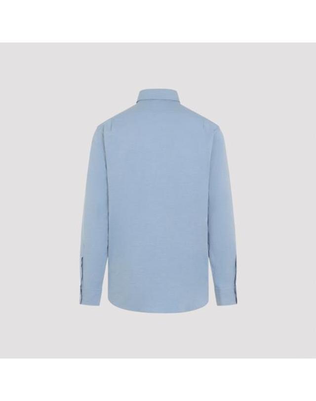 폴로 [해외직구] 26FW 랄프로렌 퍼플라벨 긴팔 셔츠 791P17471002 WINWARD BLUE 착용컷