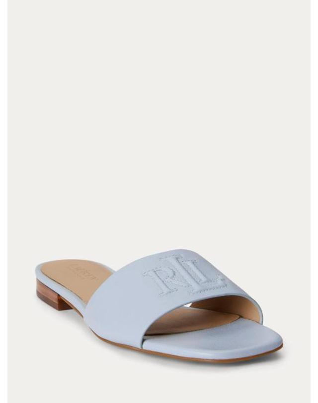 폴로 [해외직구] 26SS 랄프 로렌 뮬 슬리퍼 802959143011 Light Blue 착용컷