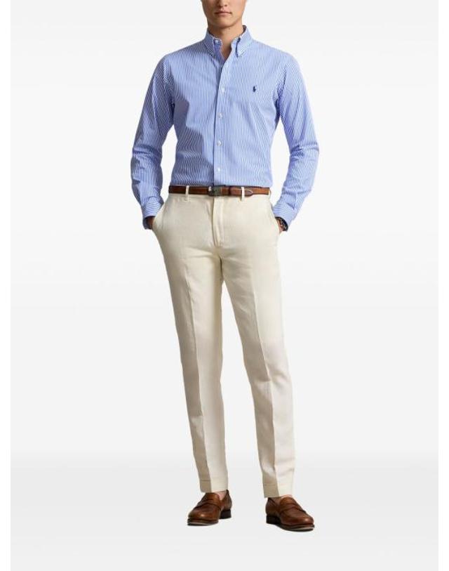 폴로 [해외직구] 26SS 랄프 로렌 긴팔 셔츠 7109293460014655HLIGHTBLUEWHITE Light Blue 착용컷