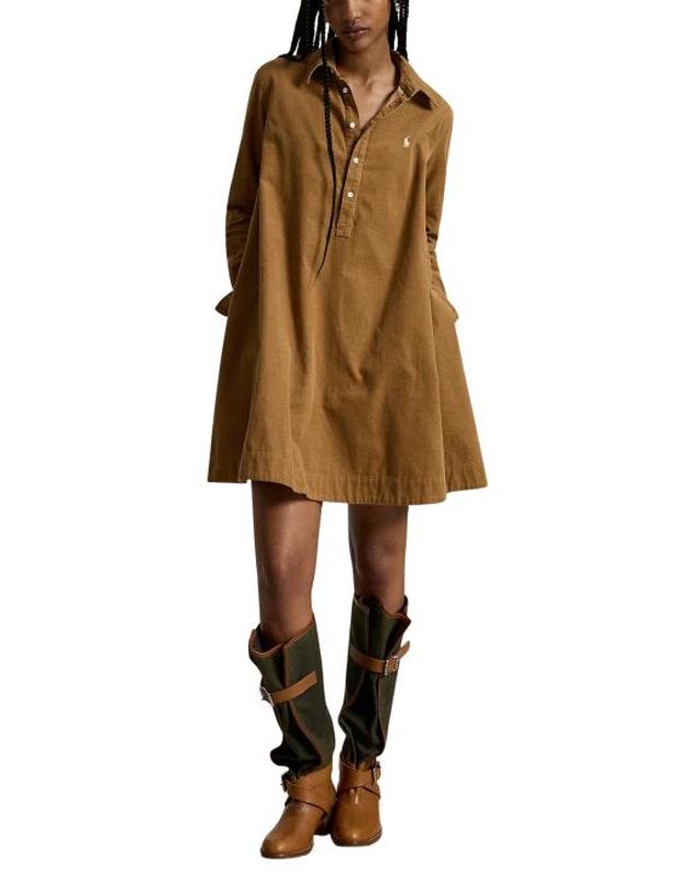 폴로 [해외직구] 26FW 랄프 로렌 미디 원피스 211B22153 003 BROWN 착용컷