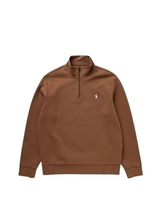 폴로 [해외직구] 26FW 랄프 로렌 하프 집업 스웨트 셔츠 710P06234510 LUGGAGE BROWN C1730 착용컷