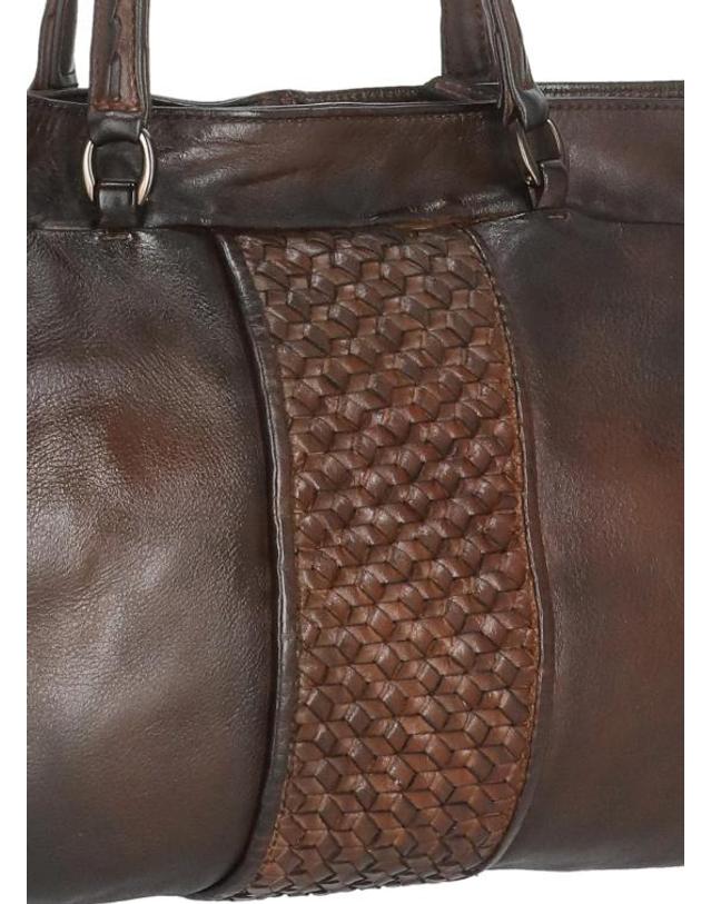 렙틸하우스 [해외직구] 26FW 렙틸하우스 토트백 H879 CUBE TRXTERRA DARK Brown 착용컷