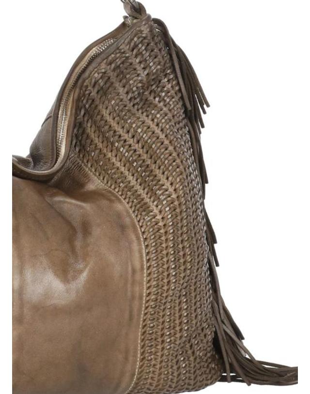 렙틸하우스 [해외직구] 26FW 렙틸하우스 숄더백 H411VASIA DEGRADECORDA DARK Brown 착용컷