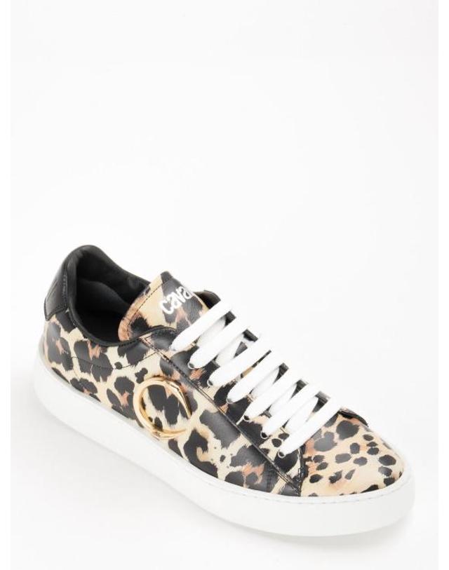 로베르토 카발리 [해외직구] 21FW 로베르토 카발리 스니커즈 NNS00FPZ968D0284 Animal Print 착용컷