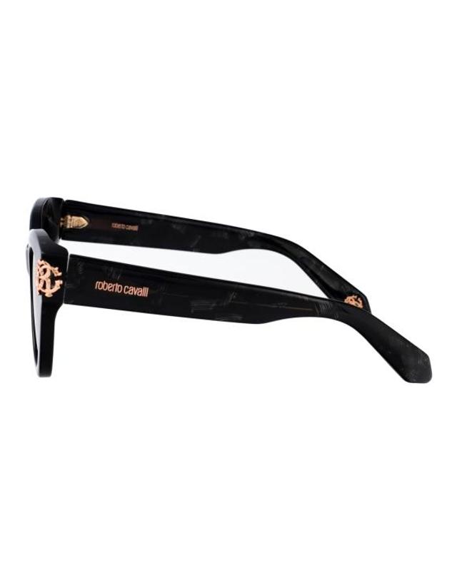 로베르토 카발리 [해외직구] 25SS 로베르토 카발리 선글라스 SRC065M 0981 NERO CON ASTE BIANCHE 착용컷
