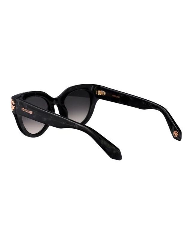 로베르토 카발리 [해외직구] 25SS 로베르토 카발리 선글라스 SRC065M 0981 NERO CON ASTE BIANCHE 착용컷
