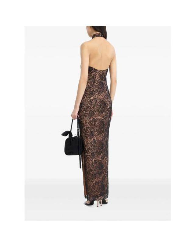 로테이트 [해외직구] 26FW 로테이트 롱 원피스 116266100 LACE HALTE 100 BLACK NEUTRALS 착용컷