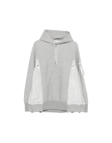 [해외직구] 26SS 사카이 후드 티셔츠 SCM 325 381 GREY WHITE